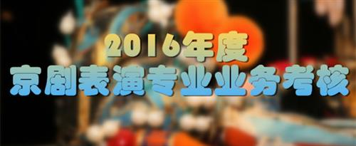 捞汁蜜穴国家京剧院2016年度京剧表演专业业务考...